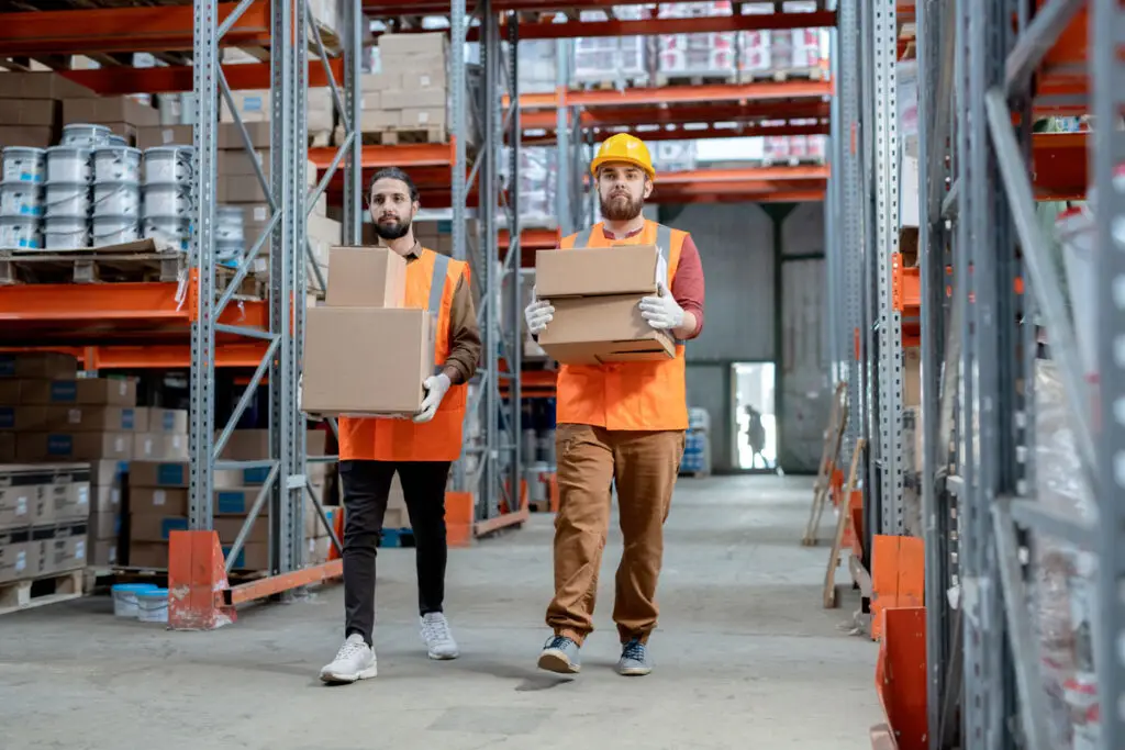 emergency hiring - guys walking with boxes